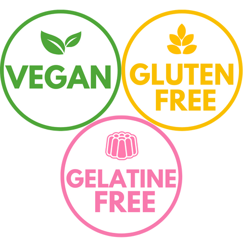 VEGAN, GLUTEN & GELATIN FREE