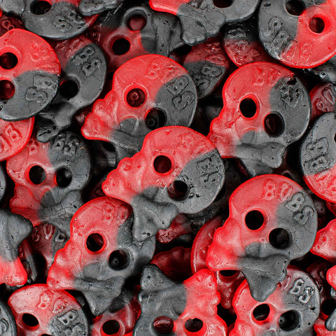 Bubs Raspberry Licorice Skulls