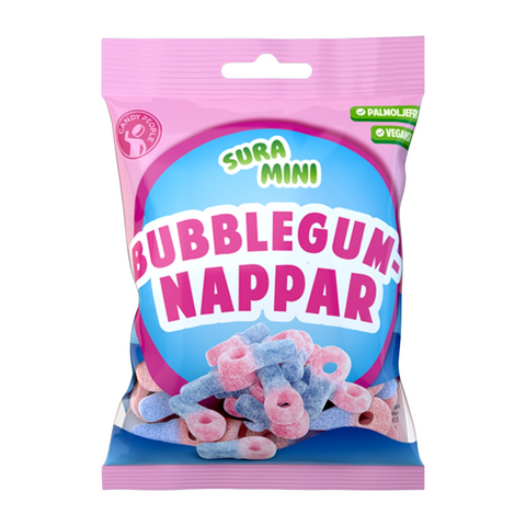 Candy People Sour Mini Bubblegum Pacifiers