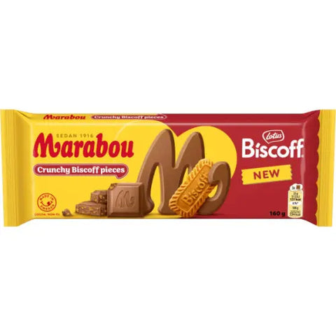 Marabou Milk Chocolate Bar Lotus Biscoff
