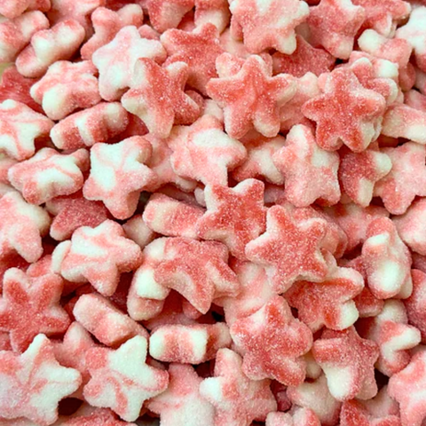 Soft Mini Sea Stars Vanilla and Strawberry - 5 KG / 11 LB Box - Bulk