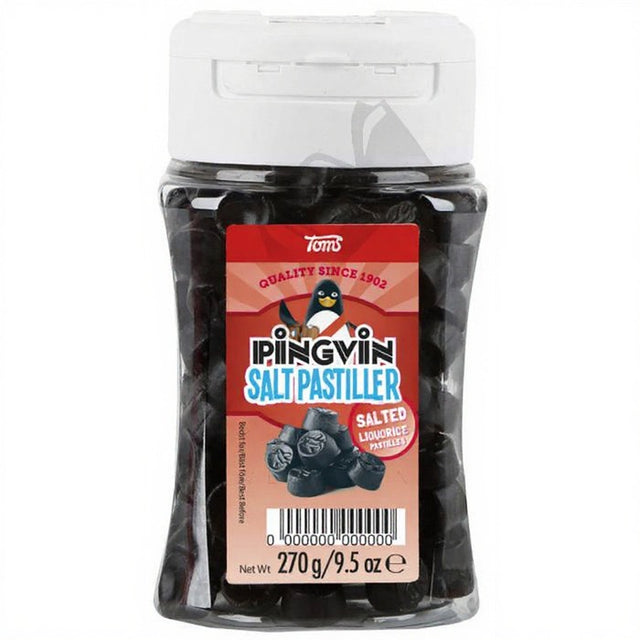 Toms Pingvin Saltlakritspastiller | Swedish Candy Land