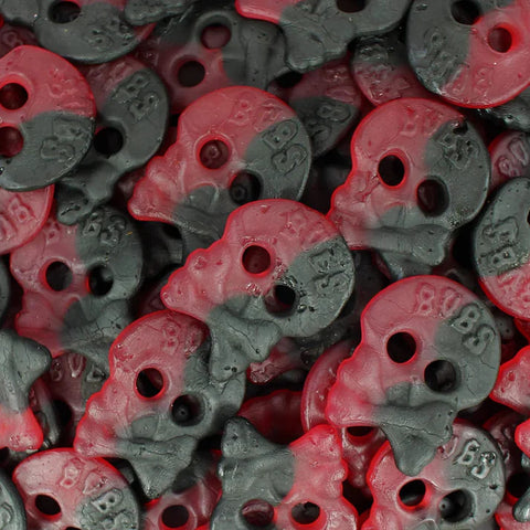 Bubs Raspberry Licorice Skulls