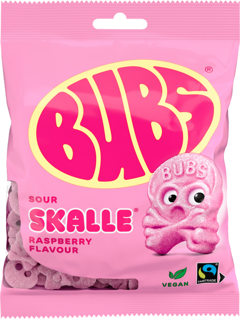 Bubs Sour Raspberry Skull